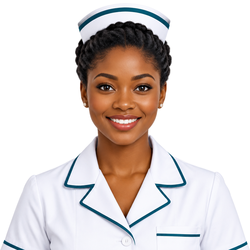 Ana, assistente virtual em vestes de enfermeira